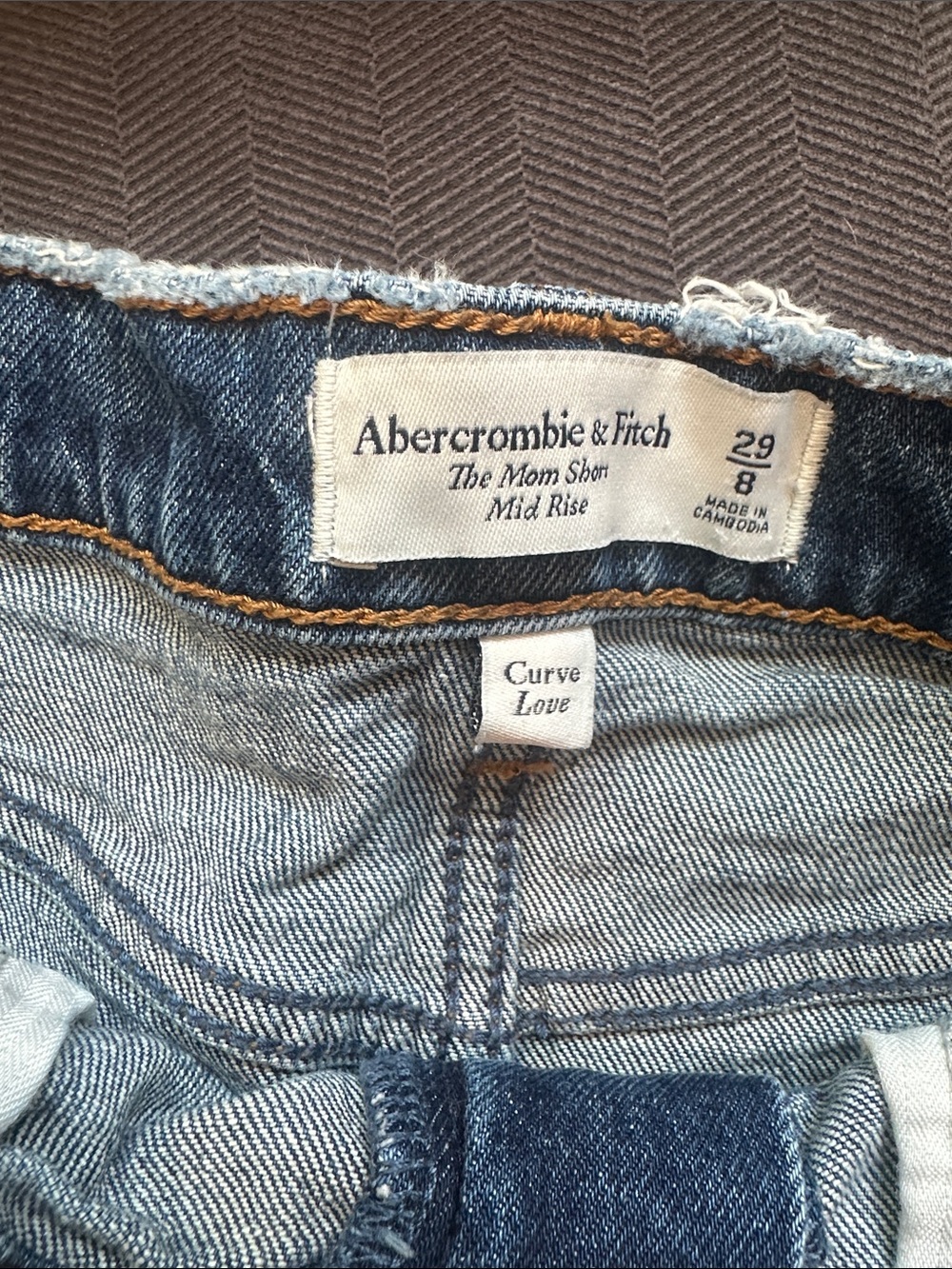 Abercrombie Women's Frayed Hem Denim Shorts - Blue - Picture 5 of 5